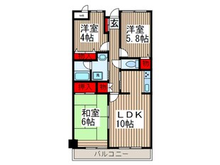 ア－クフィ－ルズ市川の物件間取画像